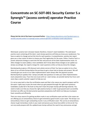 concentrate on sc sot 001 security center