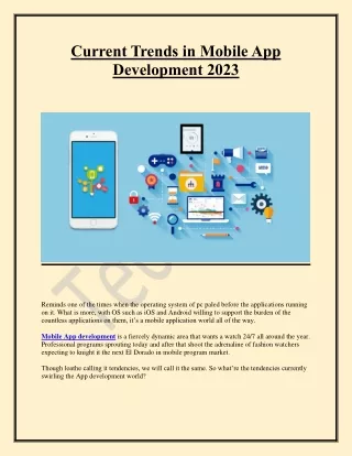 current trends in mobile app development 2023