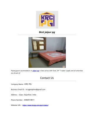 best jaipur pg