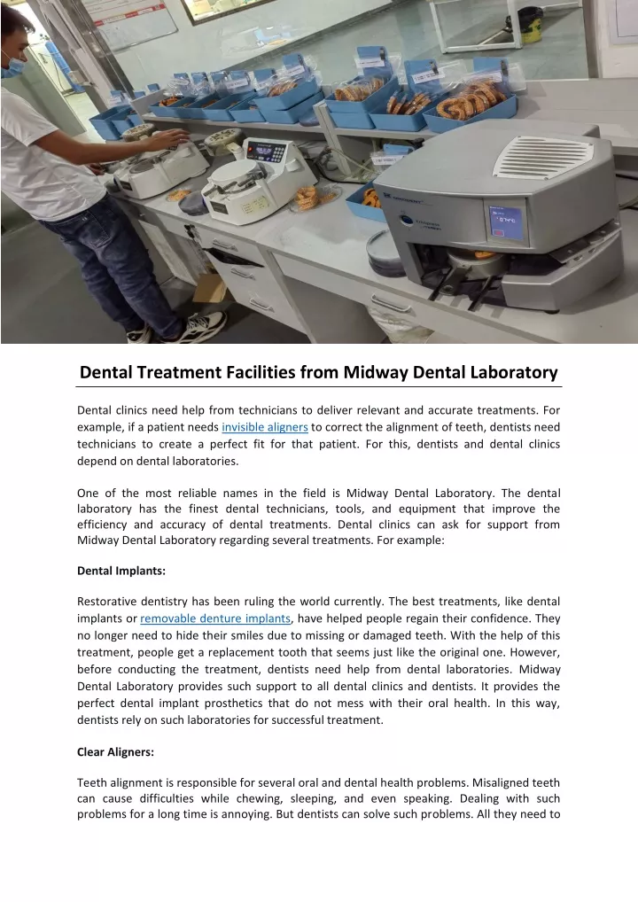 dental treatment facilities from midway dental