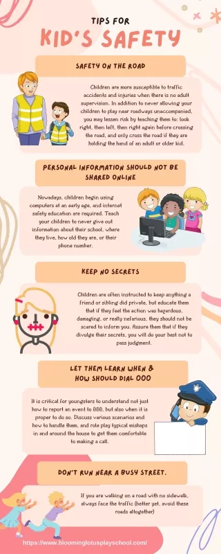 safety tips for kids | Kindergarten School Anna Nagar