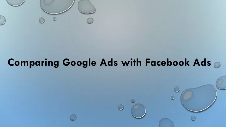 comparing google ads with facebook ads
