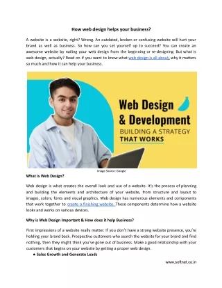 How web design helps your business?