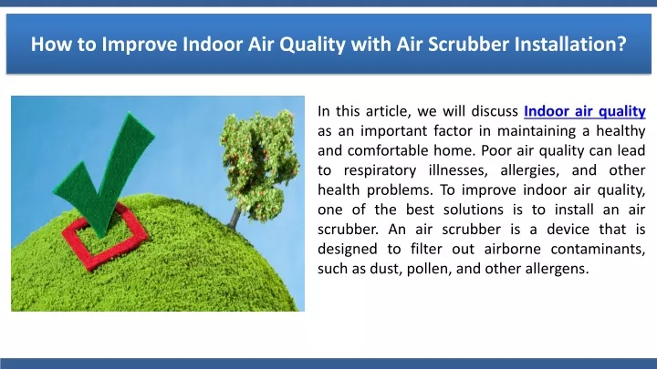 how to improve indoor air quality with