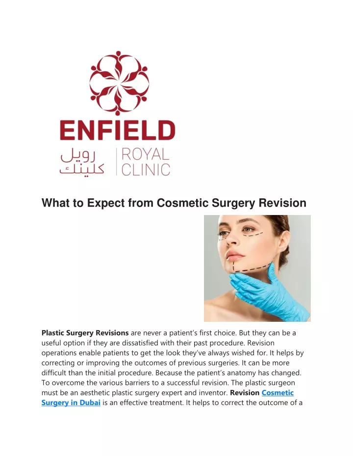 what to expect from cosmetic surgery revision