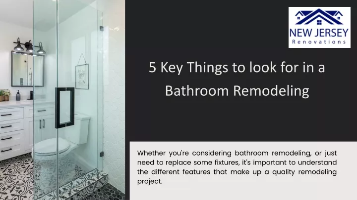 5 key things to look for in a bathroom remodeling