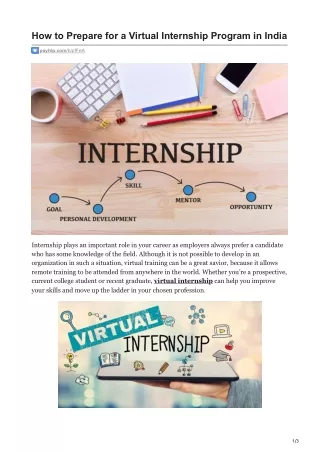How to Prepare for a Virtual Internship Program in India