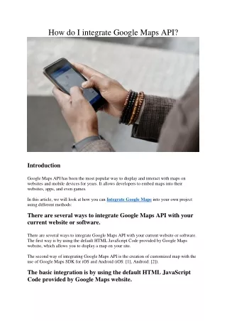 How do I integrate Google Maps API
