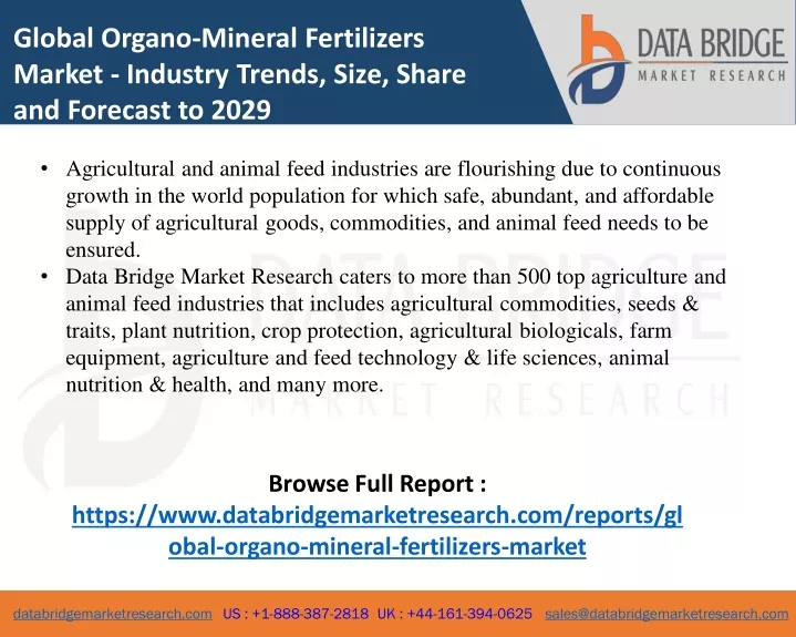 global organo mineral fertilizers market industry