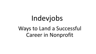 Ways to Land a Successful Career in Nonprofit