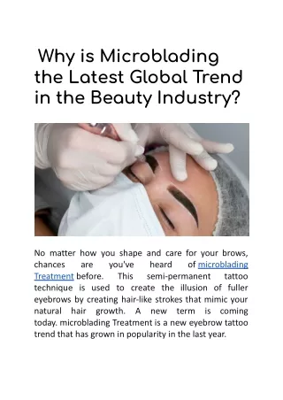 Why is Microblading the Latest Global Trend in the Beauty Industry .docx