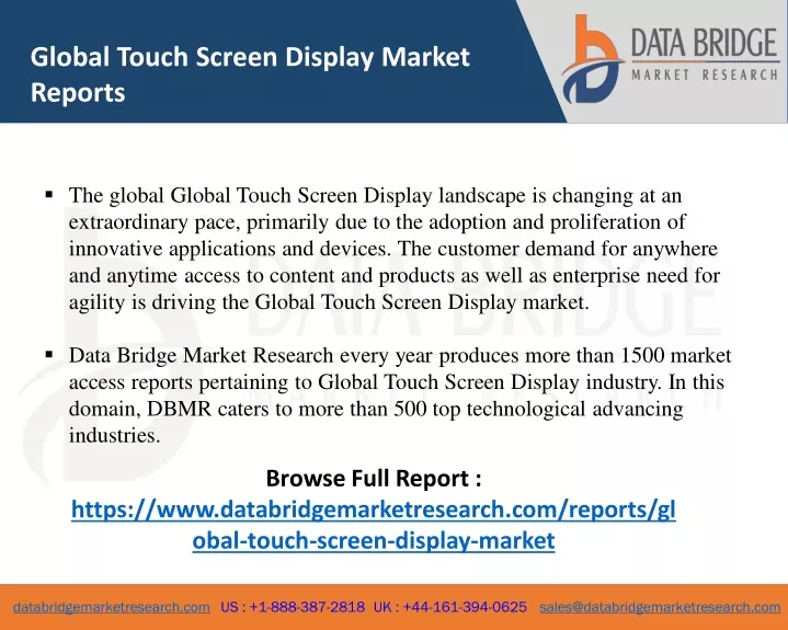 global touch screen display market reports