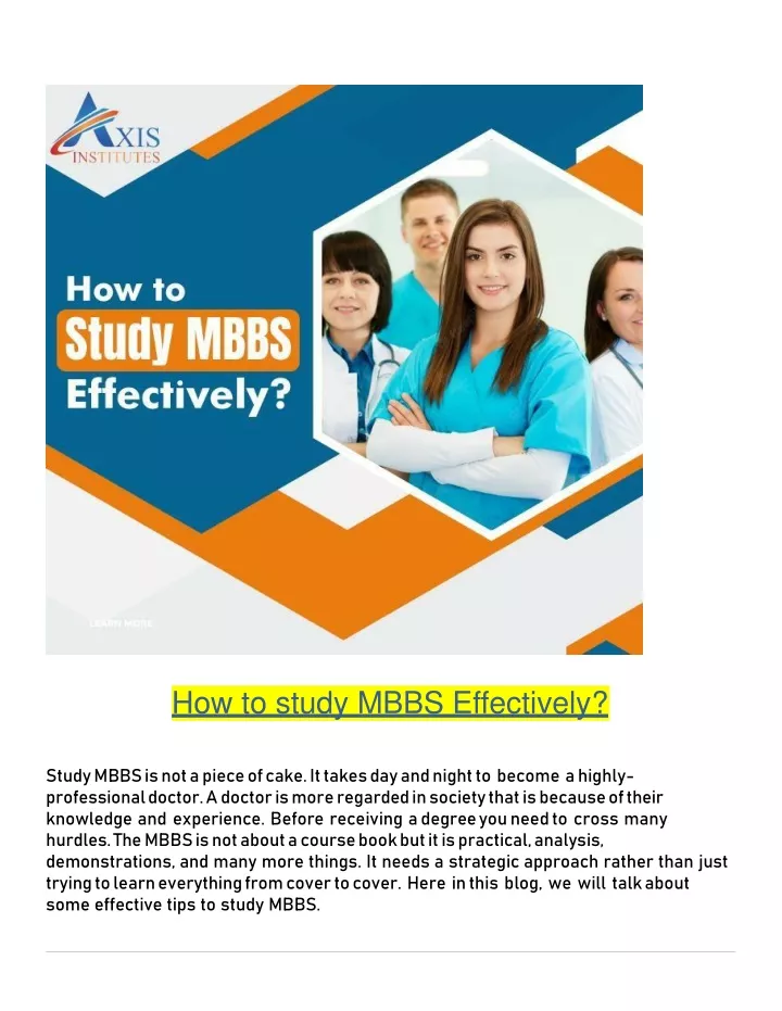 how to study mbbs effectively