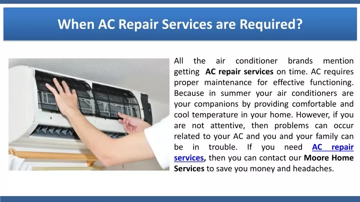 when ac repair services are required