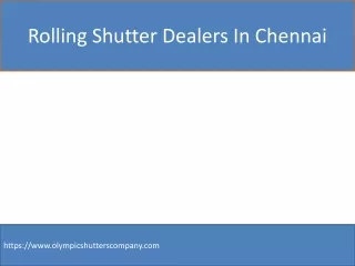rolling shutter dealers in Chennai
