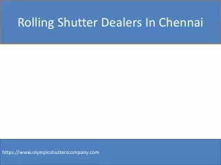 Automatic Rolling Shutter Dealers In Chennai