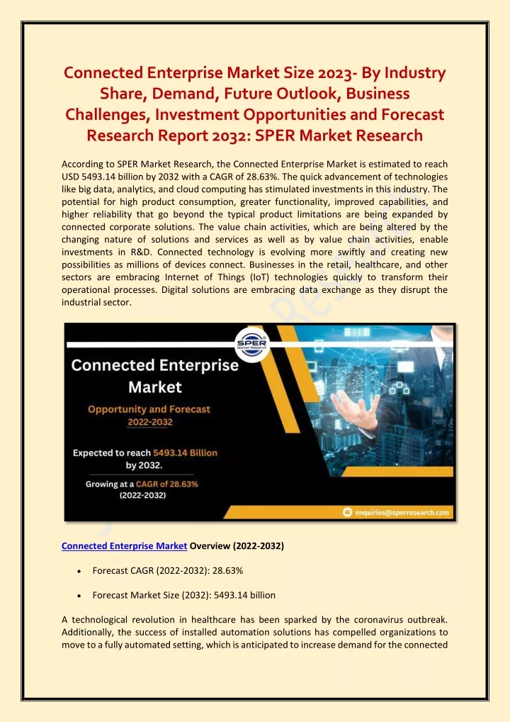 connected enterprise market size 2023 by industry