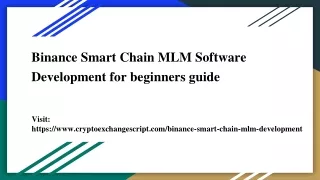Build your Binance Smart Chain MLM Platforms at a reasonable budget