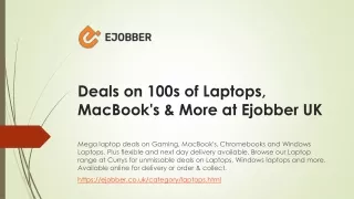 Deals on 100s of Laptops, MacBook's & More at Ejobber UK