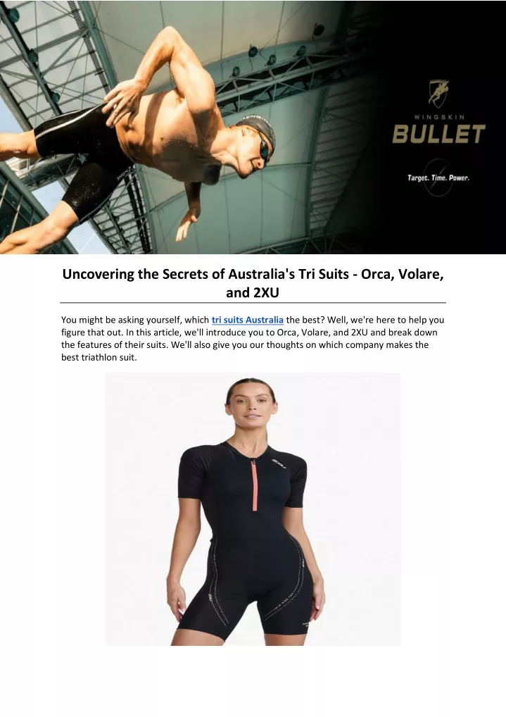 uncovering the secrets of australia s tri suits