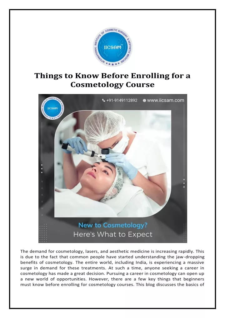things to know before enrolling for a cosmetology