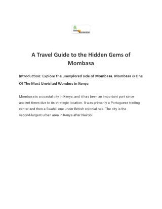 A Travel Guide to the Hidden Gems of Mombasa.docx