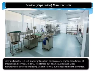 E-Juice (Vape Juice) Manufacturer