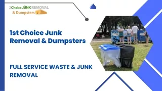 Trash Removal Cleveland - 1st Choice Junk Removal & Dumpsters