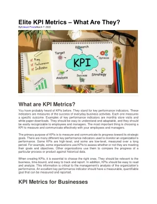 9. Elite KPI Metrics