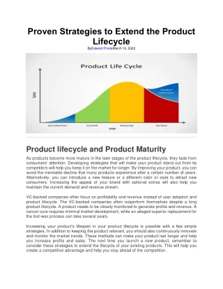 10. Proven Strategies to Extend the Product Lifecycle
