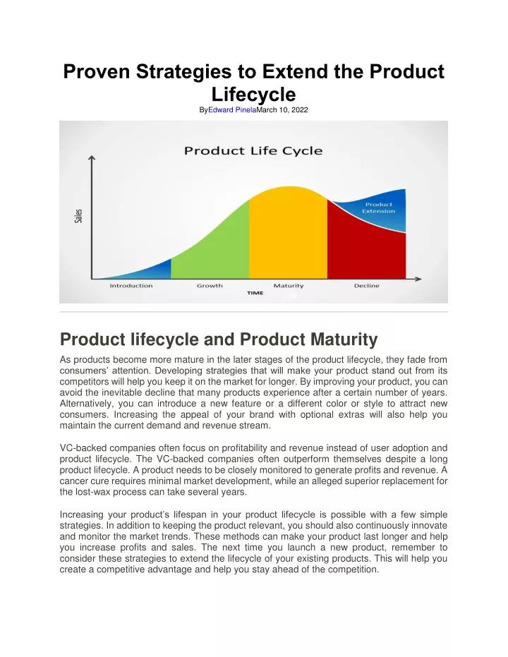 proven strategies to extend the product lifecycle