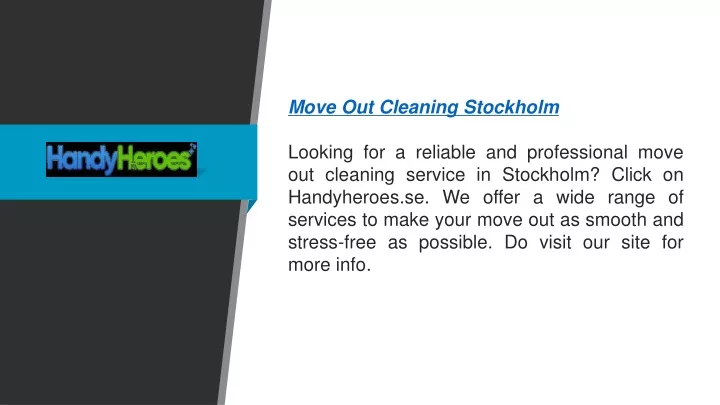 move out cleaning stockholm looking