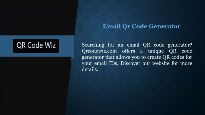 email qr code generator