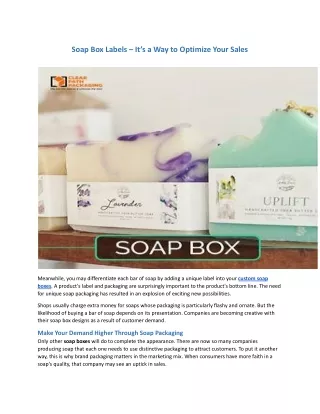 soap box labels it s a way to optimize your sales