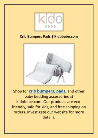 crib bumpers pads kidobebe com