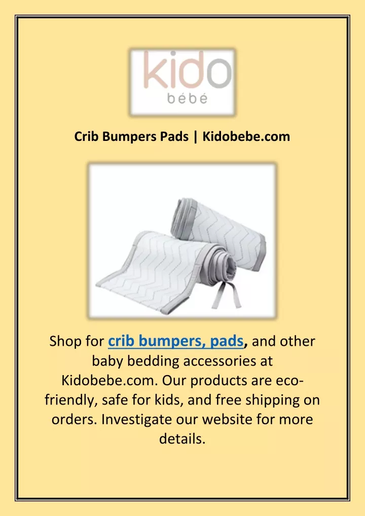 crib bumpers pads kidobebe com