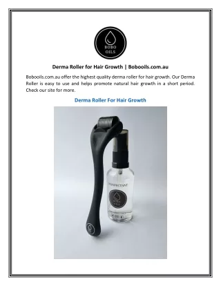 Derma Roller for Hair Growth Bobooils.com.au