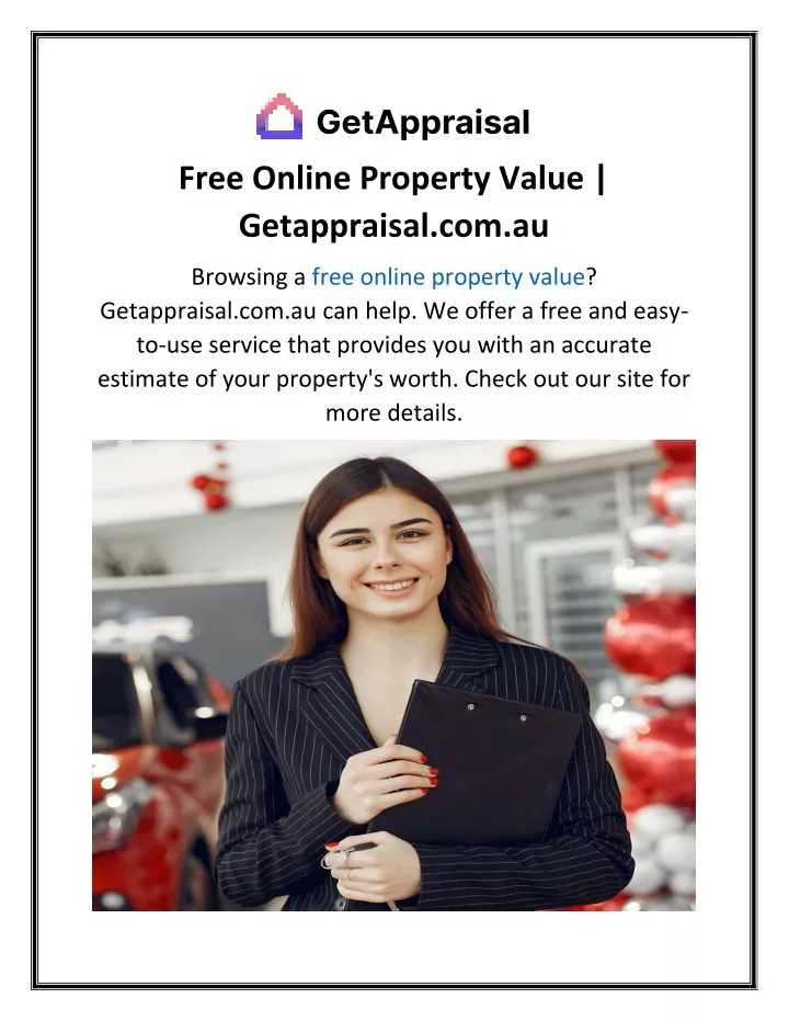 free online property value getappraisal com au