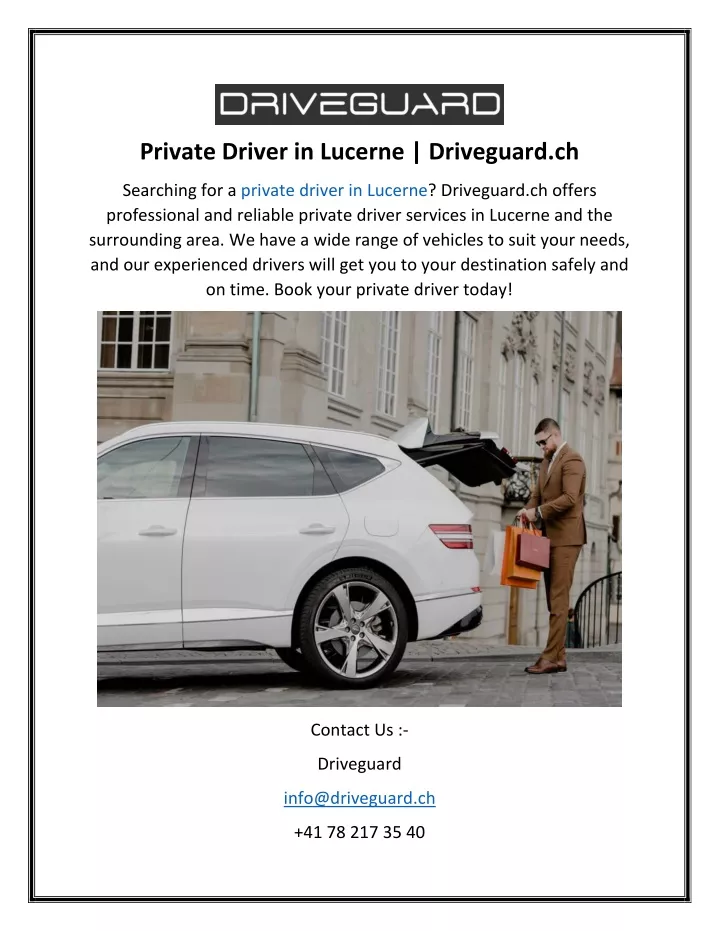 private driver in lucerne driveguard ch