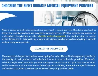 Pick The Safe Durable Medical Equipment
