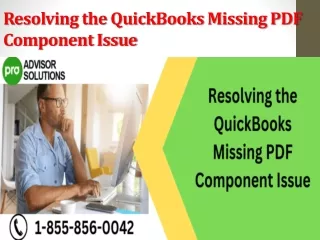 resolving the quickbooks missing pdf component issue