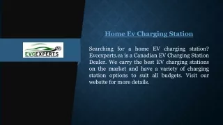 Home Ev Charging Station | Evcexperts.ca