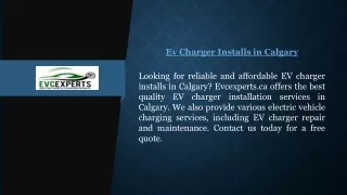 Ev Charger Installs in Calgary | Evcexperts.ca