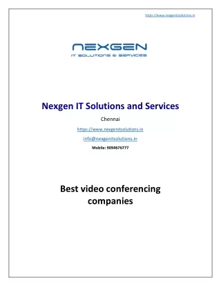 Best video conferencing companies