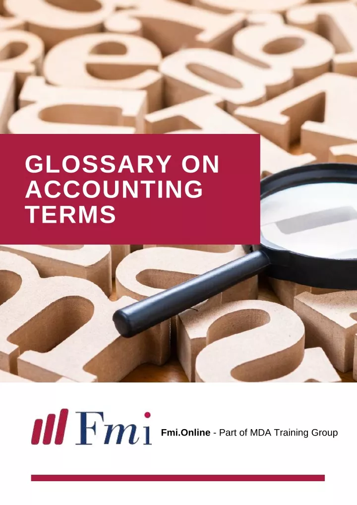 glossary on accounting terms