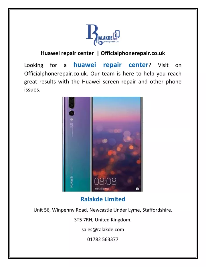 huawei repair center officialphonerepair co uk