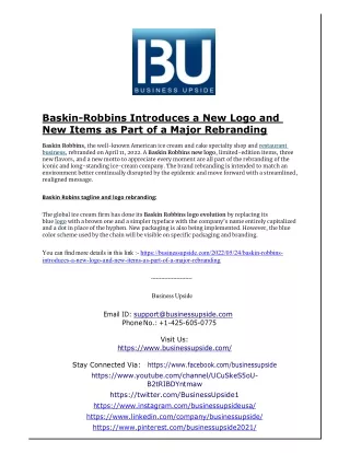 Baskin Robbins Introduces a New Logo
