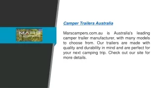 Camper Trailers Australia  Marscampers.com.au