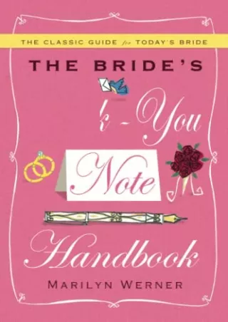 (PDF/DOWNLOAD) The Bride's Thank-You Note Handbook