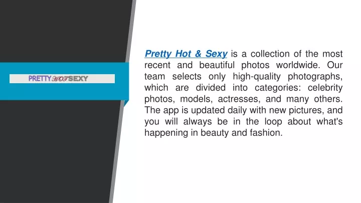 pretty hot sexy is a collection of the most